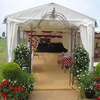 A romantic entrances by Monnow Marquees