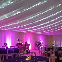 Marquee lighting by Monnow Marquees