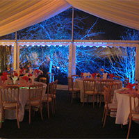 Marquee lighting by Monnow Marquees