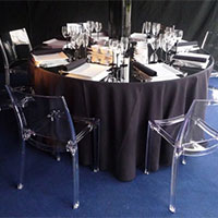 Marquee seating by Monnow Marquees