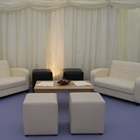 seating for your corporate or wedding marquee by Monnow Marquees