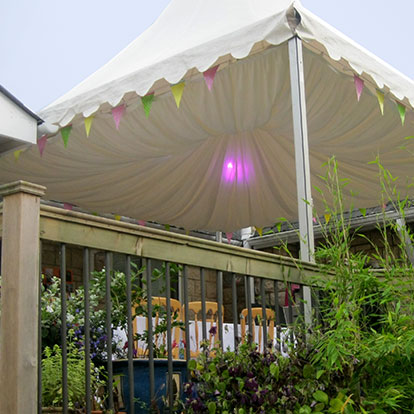 Small marquees and gazebos for family gatherings at home