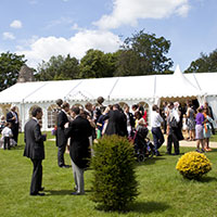 Traditional marquee for a wedding by Monnow Marquees