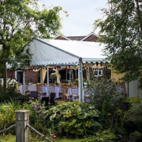  Small wedding marquee for the garden 